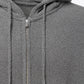 SimplyComplicated - WOOL TERRY KNIT ZIP HOODIE - DK.GRAY