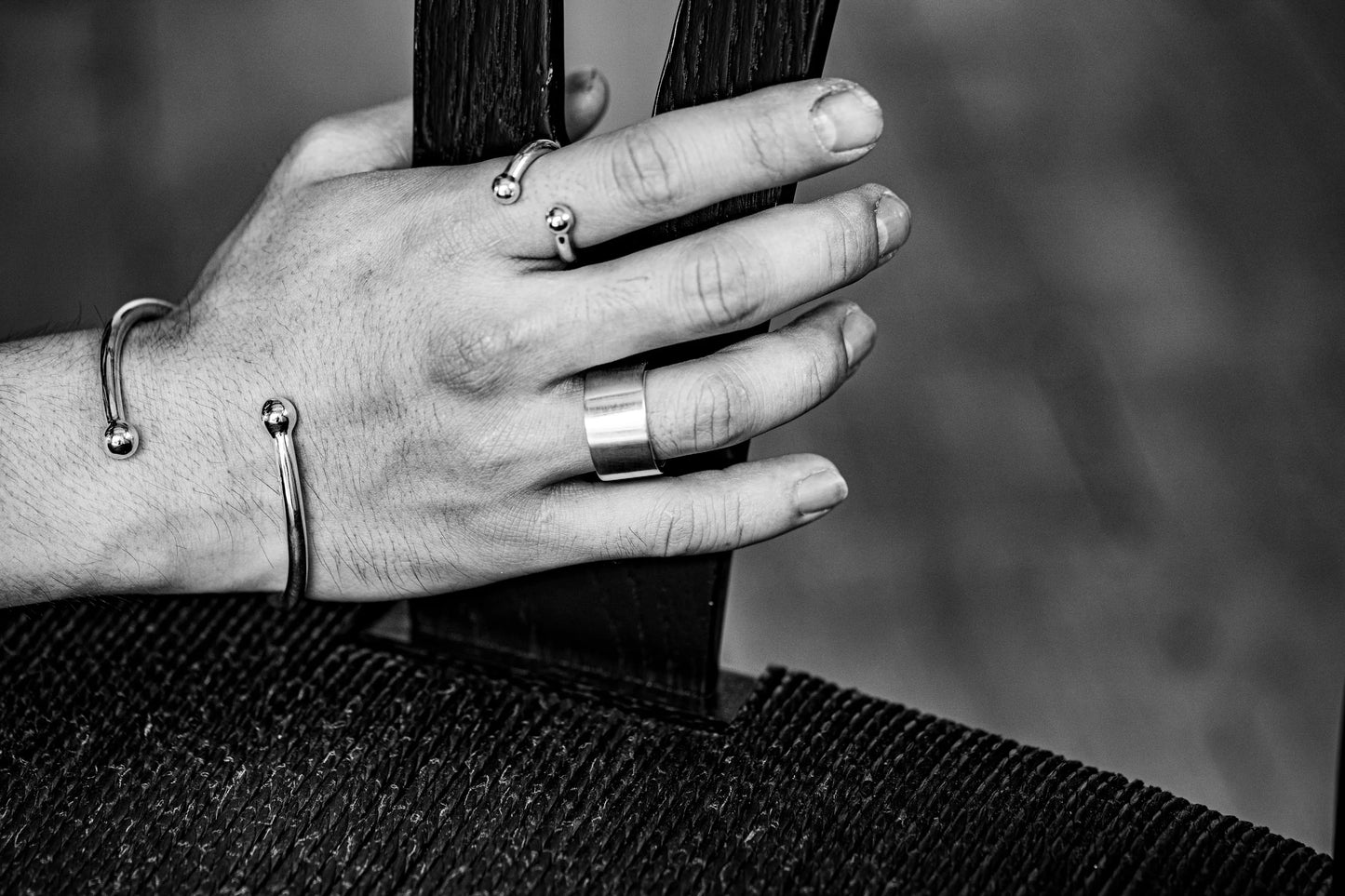 WAKAN SILVER SMITH - 12mm Matte ring  - SILVER