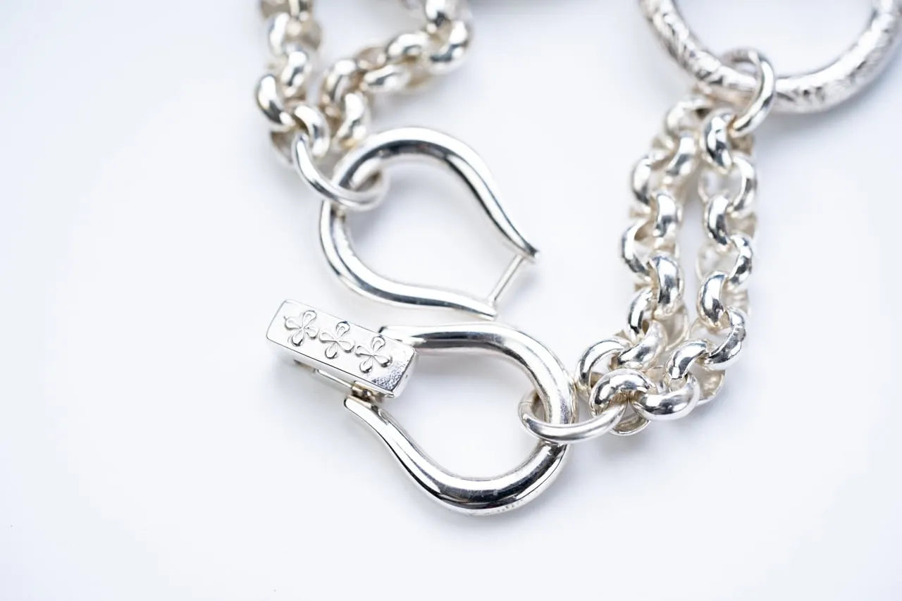 WAKAN SILVER SMITH - Horse bit bracelet L - SILVER