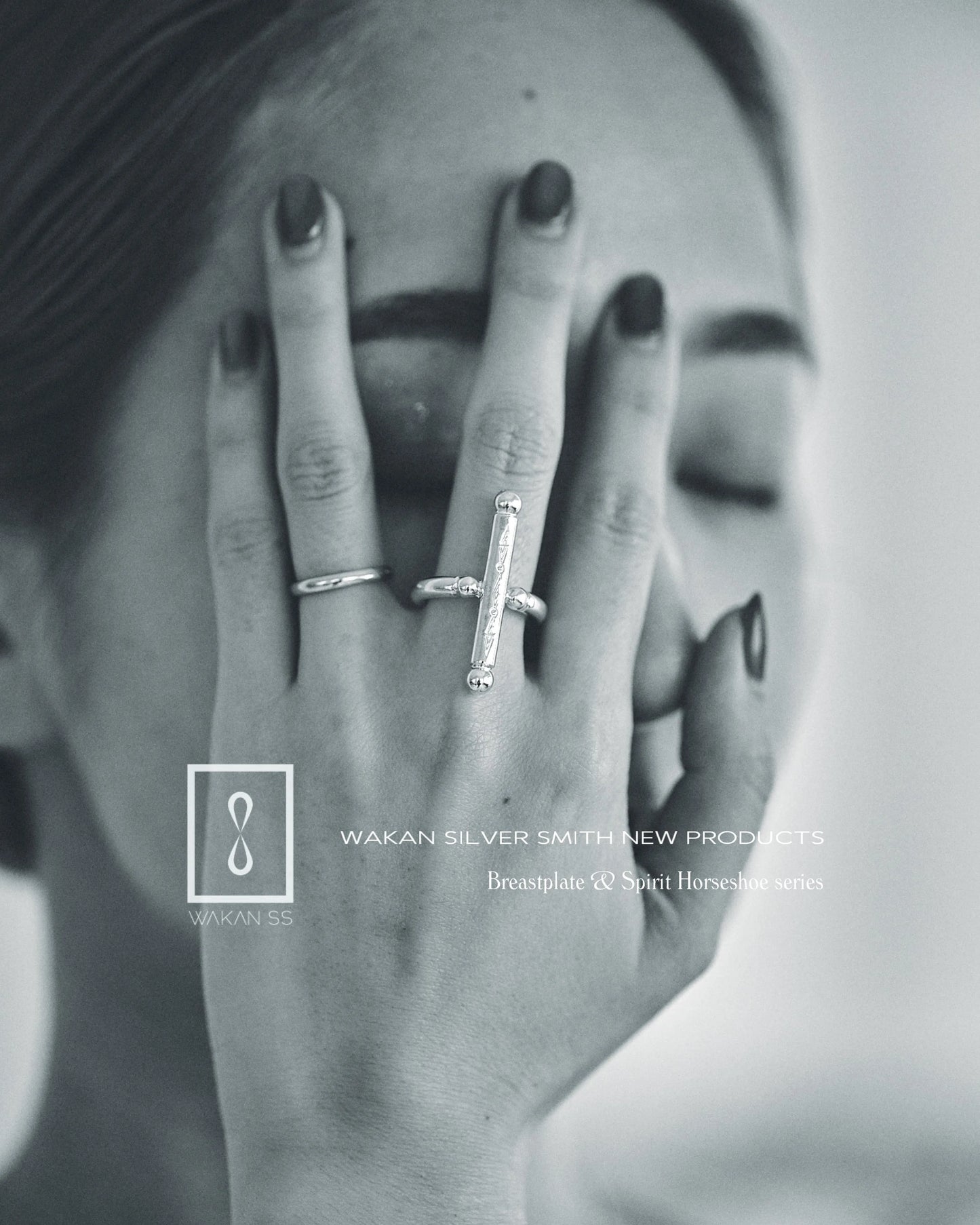 WAKAN SILVER SMITH - Breastplate Ring (Cross) - SILVER