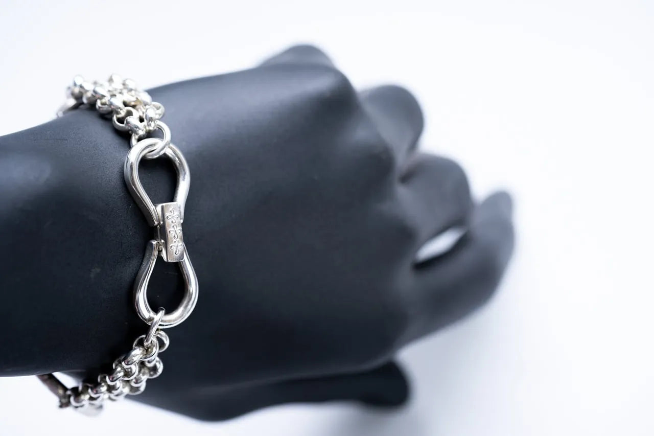 WAKAN SILVER SMITH - Horse bit bracelet L - SILVER