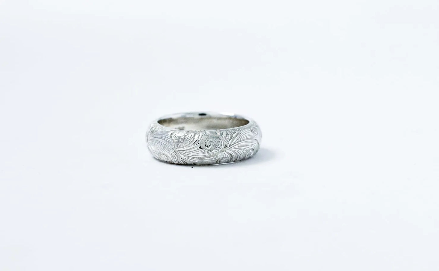 WAKAN SILVER SMITH - Arabesque half round ring M - SILVER
