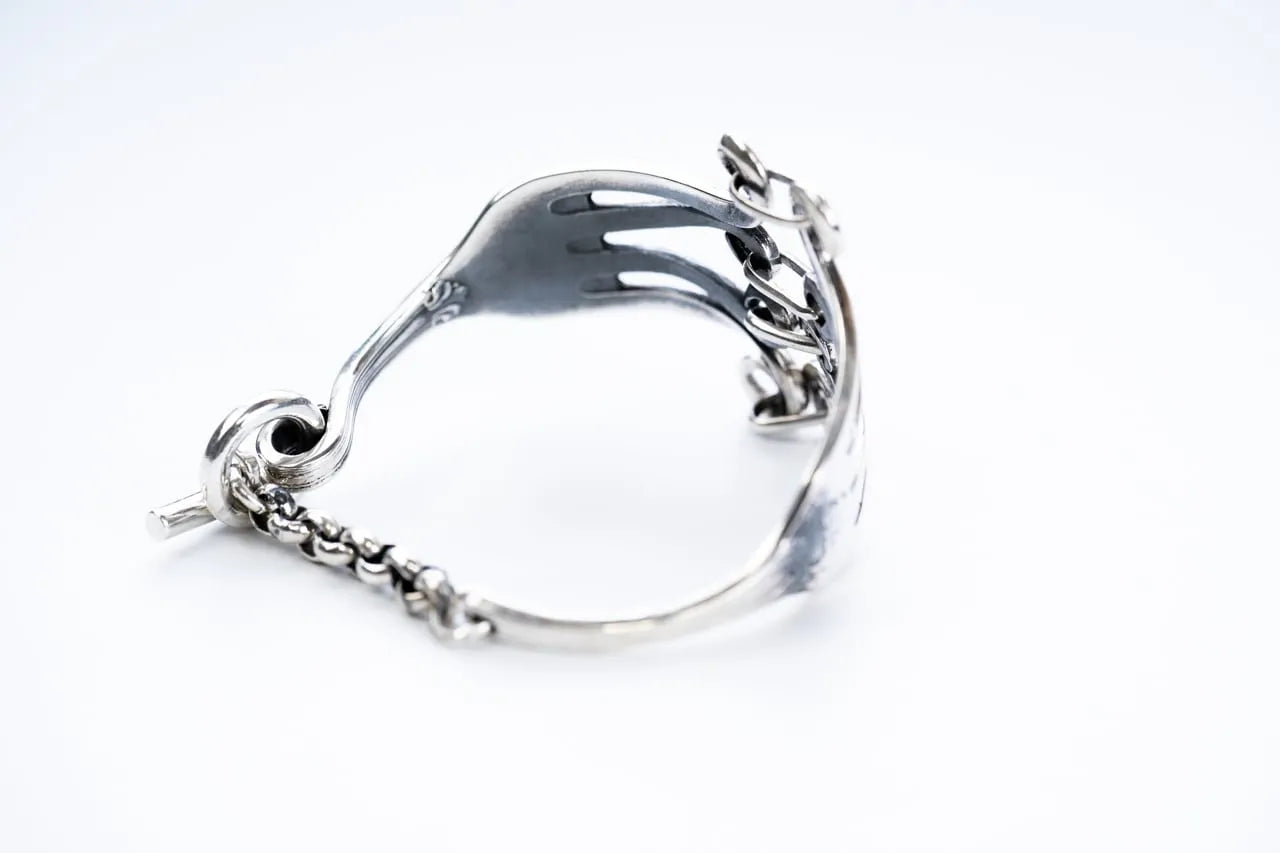 WAKAN SILVER SMITH - Double fork bracelet - SILVER