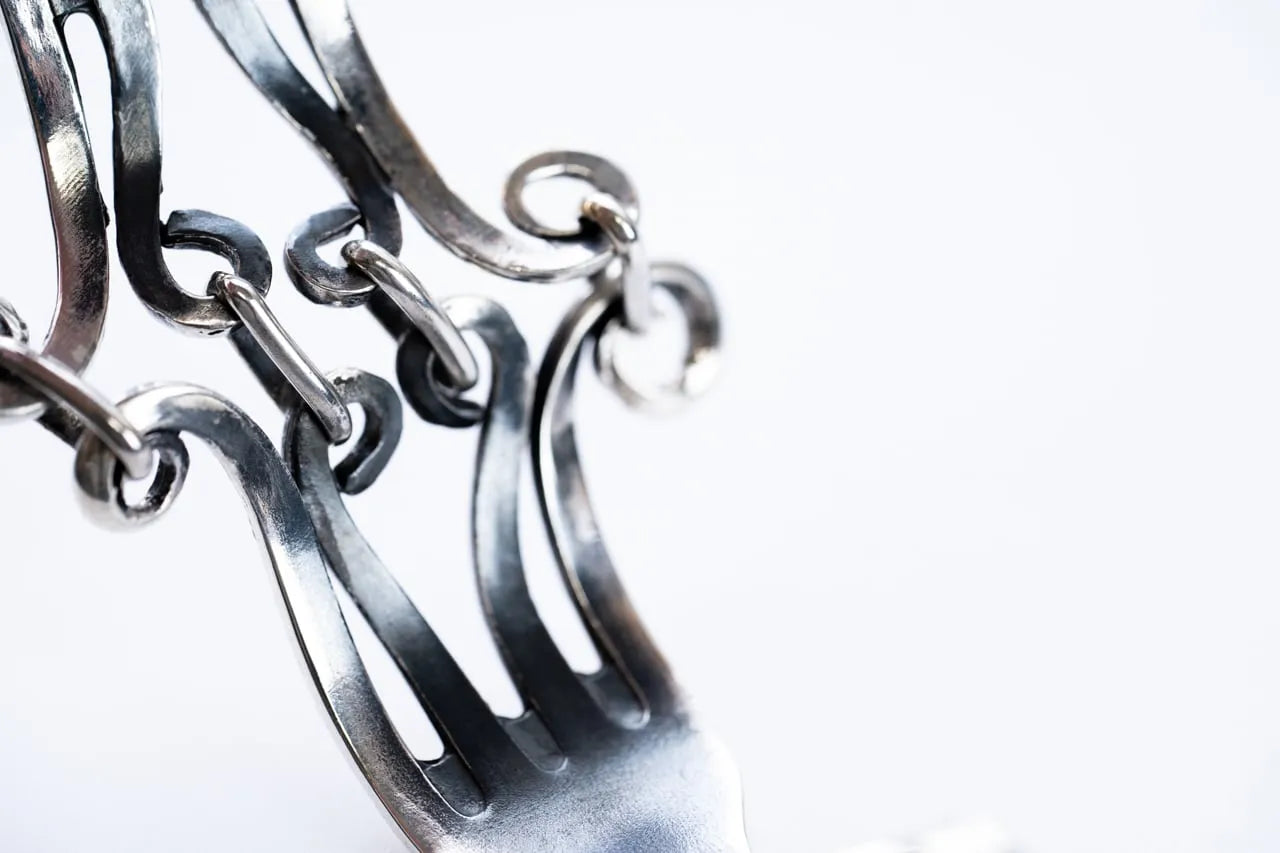 WAKAN SILVER SMITH - Double fork bracelet - SILVER