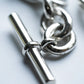 WAKAN SILVER SMITH - Hook connect bracelet gradually (XLARGE) - SILVER