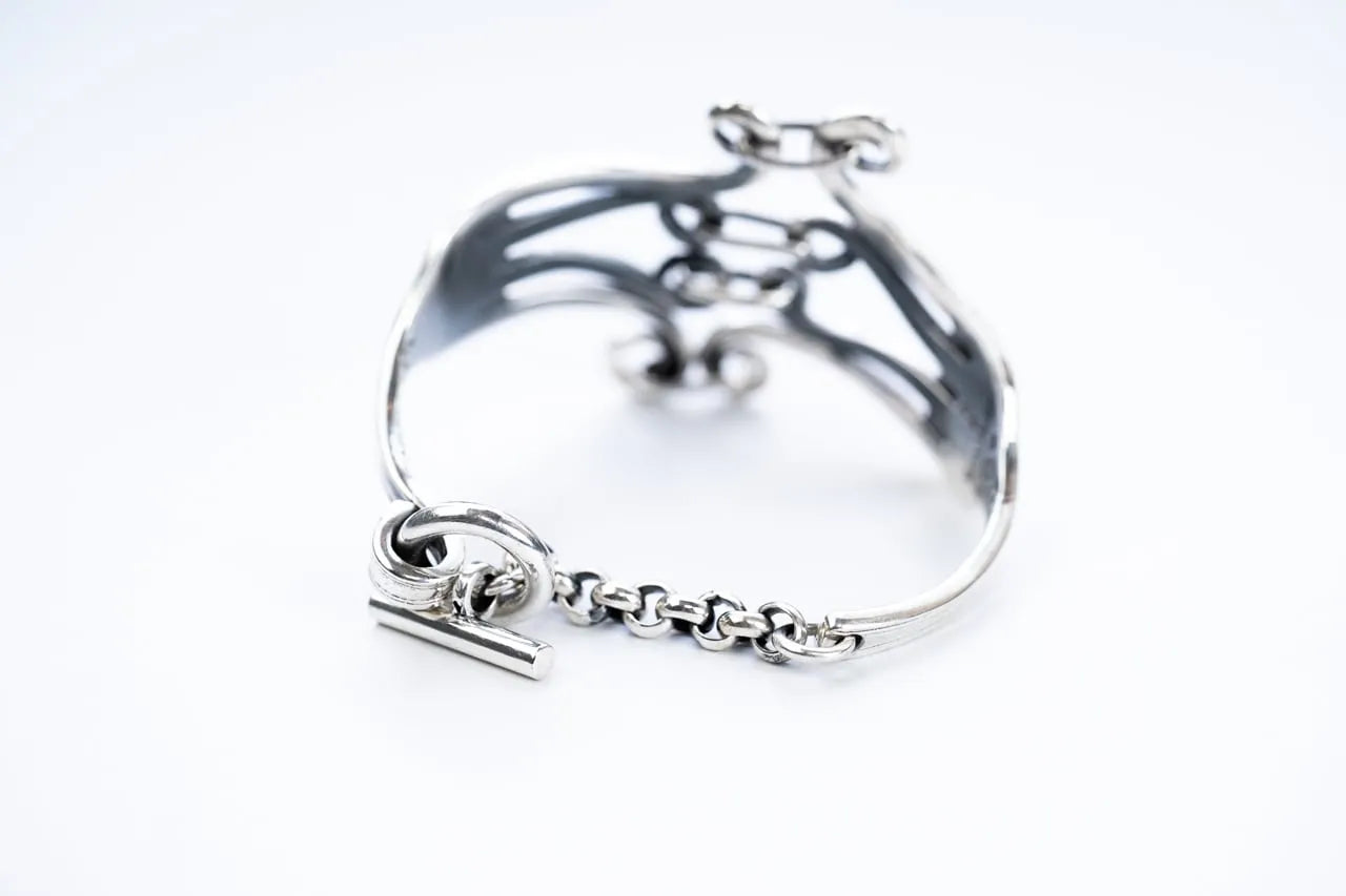 WAKAN SILVER SMITH - Double fork bracelet - SILVER