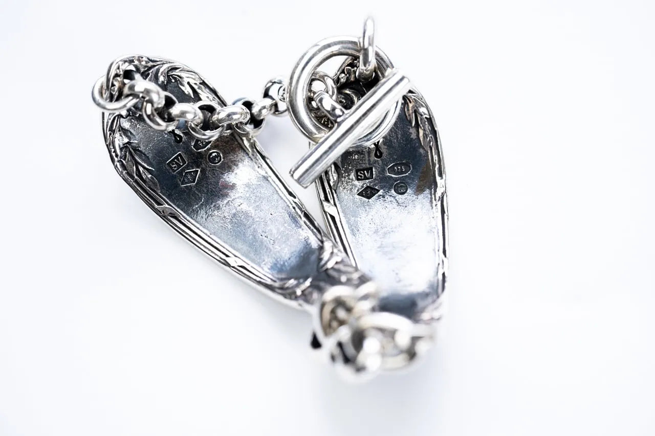 WAKAN SILVER SMITH - Double cutlery bracelet - SILVER