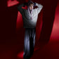 nakedgauge - WOOL GABARDINE 3PLEAT WIDE SLACKS - BLACK