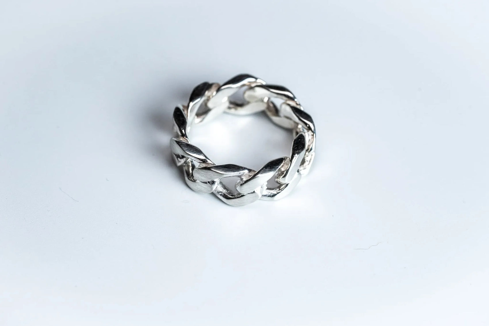 WAKAN SILVER SMITH - Gourmette(グルメット) Chain ring L - SILVER