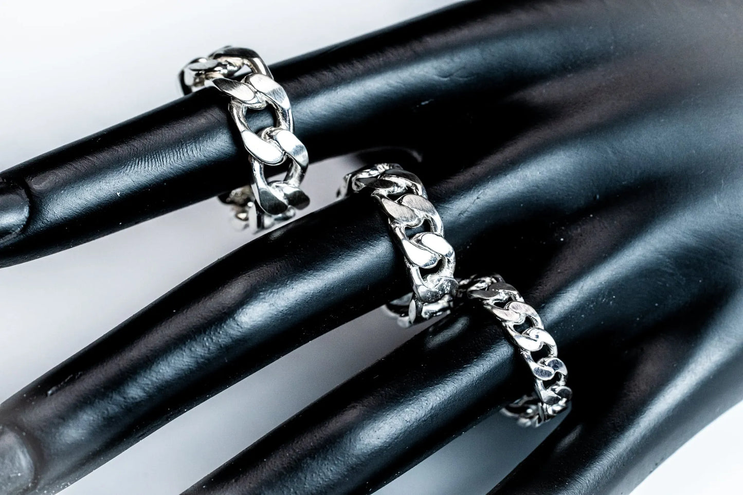 WAKAN SILVER SMITH - Gourmette(グルメット) Chain ring L - SILVER