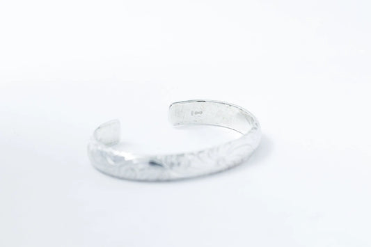 WAKAN SILVER SMITH - Arabesque bangle M - SILVER