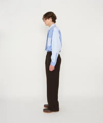 JOHN MASON SMITH / JANE SMITH - SILK NOIL GARMENT DYE PAJAMA PANTS - BROWN