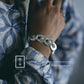 WAKAN SILVER SMITH - Spirit Horseshoe Bracelet (ALL beads) - SILVER