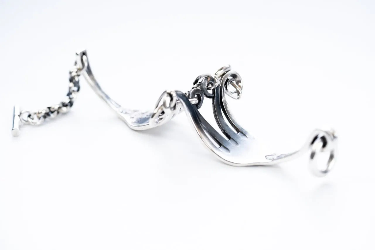 WAKAN SILVER SMITH - Double fork bracelet - SILVER